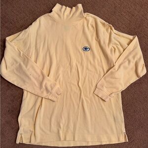 Cutter and Buck Green Bay Packers yellow turtle neck sweater men’s size medium